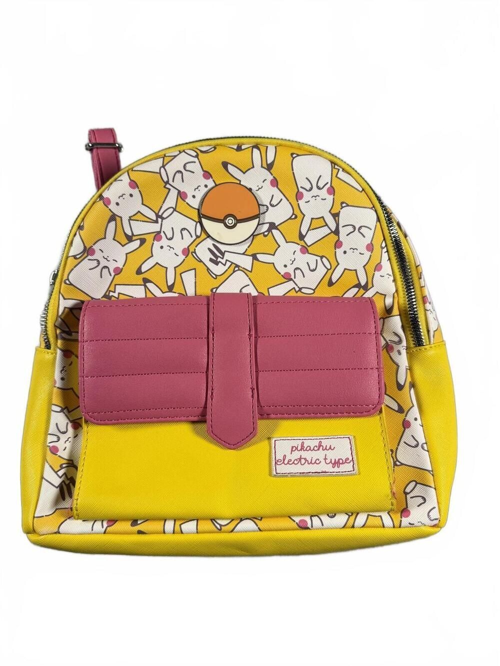 Pokemon Pikachu Mini Backpack Yellow Pink Pokeball Backpack Loungefly Style